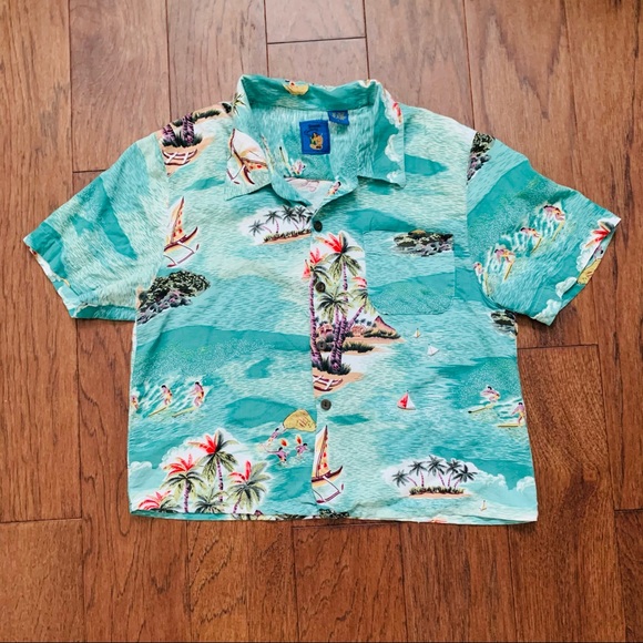 Vintage Women’s Cropped Hawaiian Shirt - Picture 1 of 6